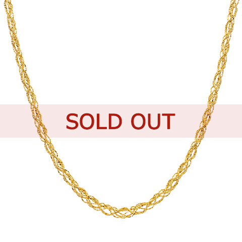 【SOLD OUT】■K18イエローゴールド ネックレス 2way 42cm