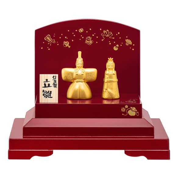 純金 お雛様 「立雛」