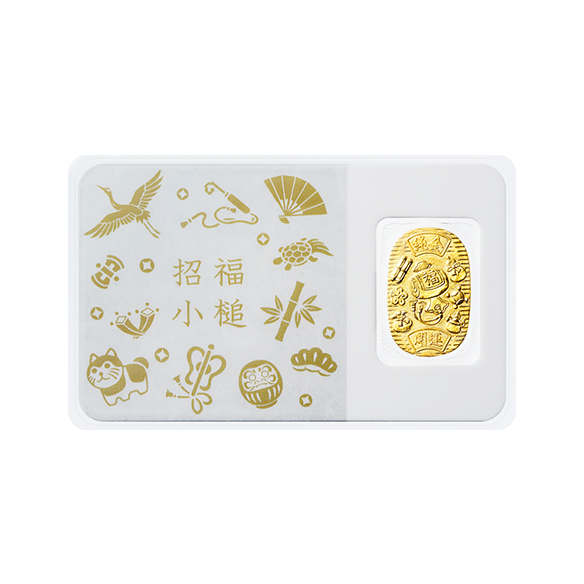 純金 小判カード 招福小槌 3g
