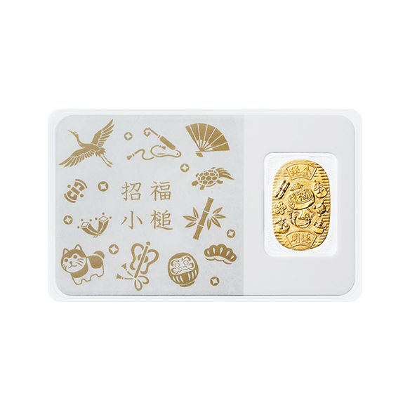 純金 小判カード 招福小槌 3g