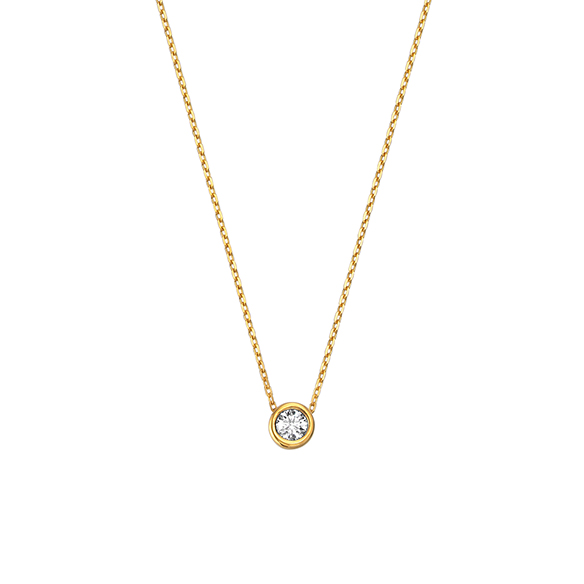 純金 ダイヤモンド ペンダント 0.1カラット