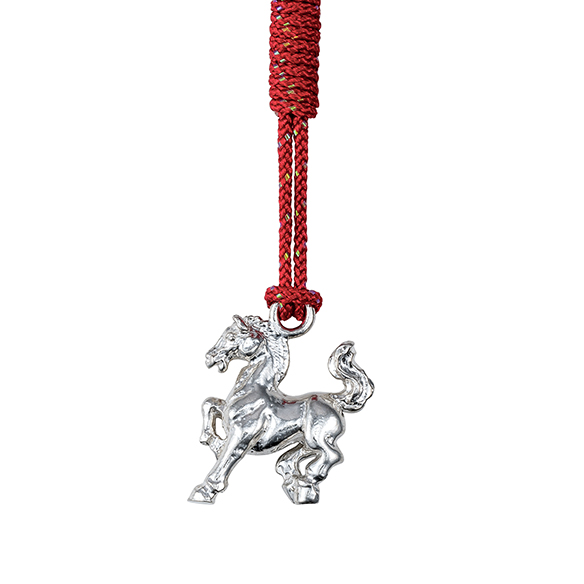 銀根付「午」彩紙包み ＜大淵光則 原型作＞