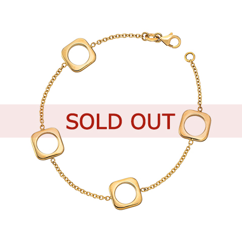 【SOLD OUT】■〔イタリア製〕K18イエローゴールド ブレスレット　18.5cm