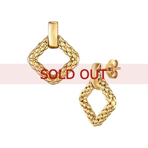 【SOLD OUT】■《1点限り》〔イタリア製〕K18イエローゴールド ピアス