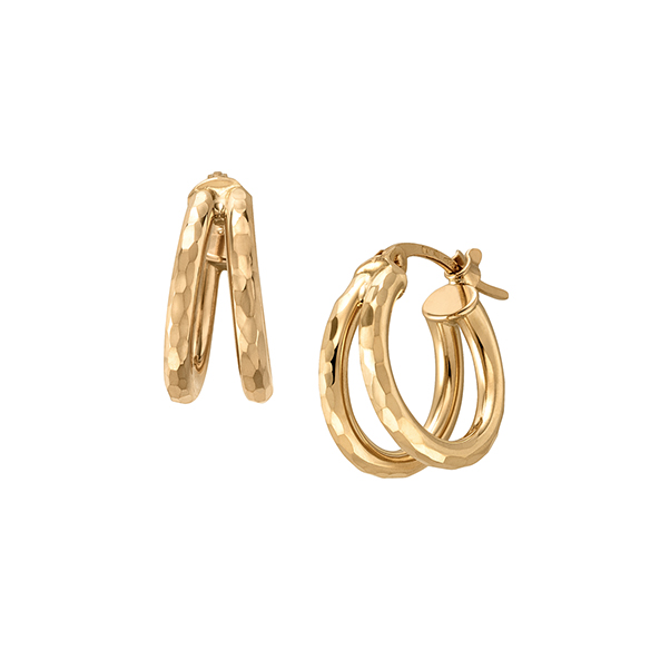 〔イタリア製〕K18イエローゴールド ピアス