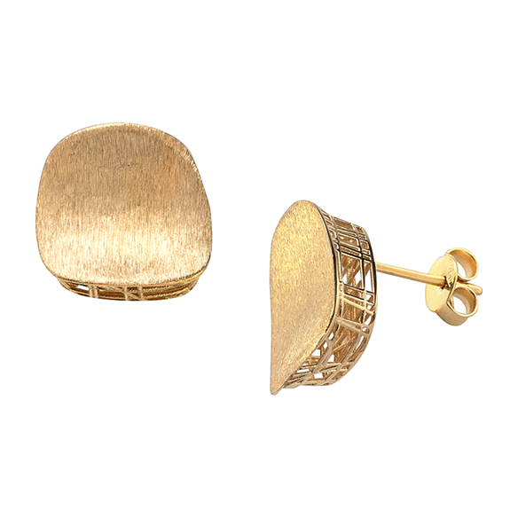 〔イタリア製〕K18イエローゴールド ピアス