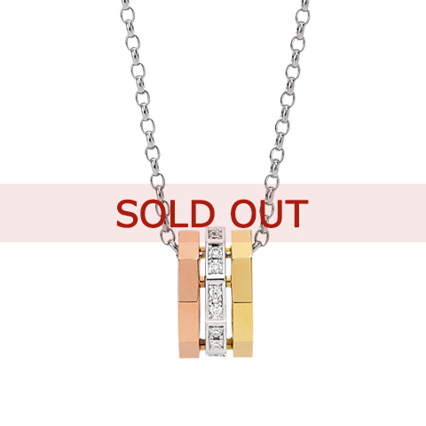 【SOLD OUT】■〔ギンザクロスオーバー〕スリーカラー ダイヤモンド ペンダント