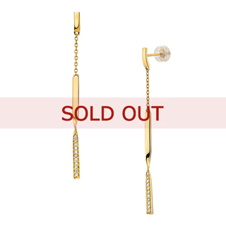 【SOLD OUT】■K18イエローゴールド ダイヤモンド ピアス