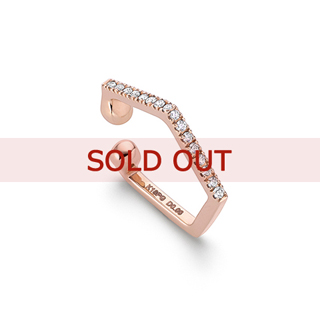 【SOLD OUT】■K18ピンクゴールド ダイヤモンド イヤーカフ