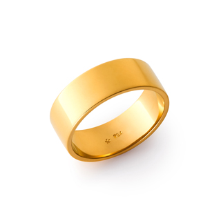 純金 平打 リング （幅約7mm）