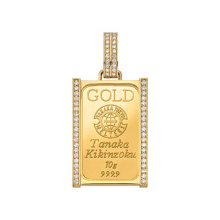 純金10gコインバー ダイヤモンド ペンダントトップ