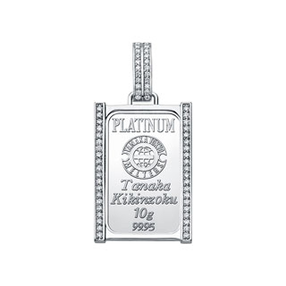 純プラチナ10gコインバー ダイヤモンド ペンダントトップ