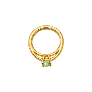 純金 誕生石ベビーリングペンダントトップ（8月の誕生石：ペリドット）