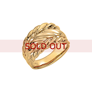 【SOLD OUT】■K18イエローゴールド リング（12号）〔10・11・13・14号は有料サイズ合わせが可能〕