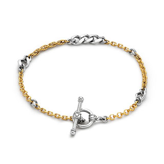 プラチナ/K18イエローゴールド ブレスレット 18cm