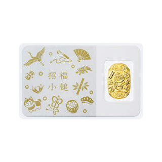 純金 小判カード 招福小槌 3g