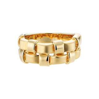 〔バスケットウィーブ〕K18イエローゴールド リング