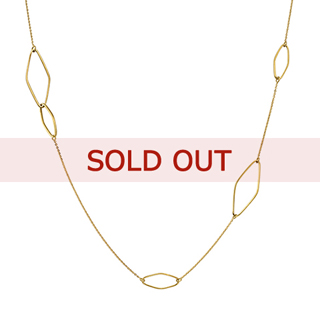 【SOLD OUT】■〔イタリア製〕K18イエローゴールド ロングネックレス 70cm