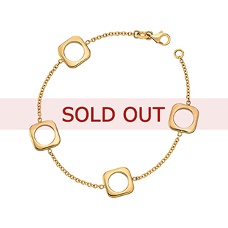 【SOLD OUT】■〔イタリア製〕K18イエローゴールド ブレスレット　18.5cm