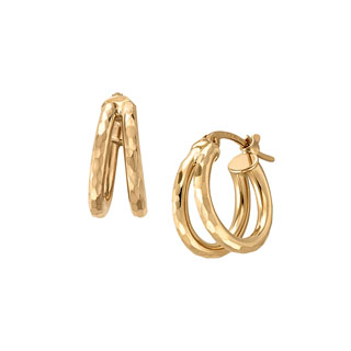 〔イタリア製〕K18イエローゴールド ピアス