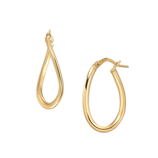 〔イタリア製〕K18イエローゴールド ピアス