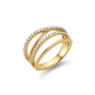 K18イエローゴールド ダイヤモンド リング