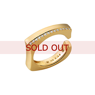 【SOLD OUT】■〔ジーティー フィロソフィー〕K18イエローゴールド ダイヤモンド リング（18号）〔17・19号は有料サイズ合わせが可能〕