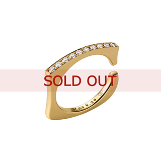【SOLD OUT】■〔ジーティー フィロソフィー〕K18イエローゴールド ダイヤモンド リング（12号）〔11・13号は有料サイズ合わせが可能〕