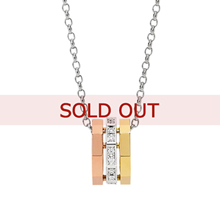 【SOLD OUT】■〔ギンザクロスオーバー〕スリーカラー ダイヤモンド ペンダント