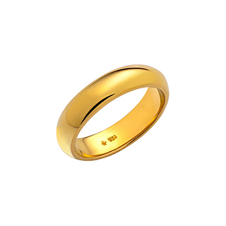 純金 甲丸リング（幅約5mm） | 高品質 金・プラチナ