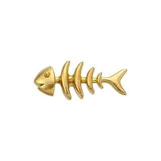 純金オブジェ 「魚の骨」