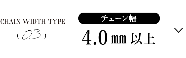 CHAIN WIDTH TYPE 03 チェーン幅4.0mm以上