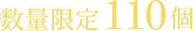 数量限定110個