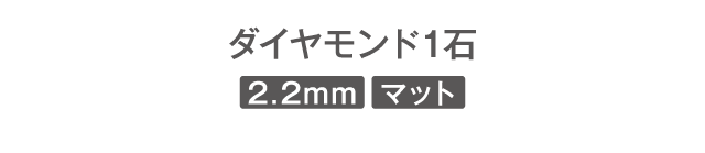 ダイヤモンド1石 2.2mm マット