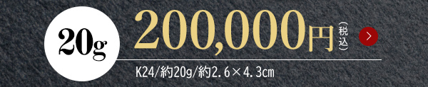 20g 200,000円 （税込） K24/約20g/約2.6×4.3cm