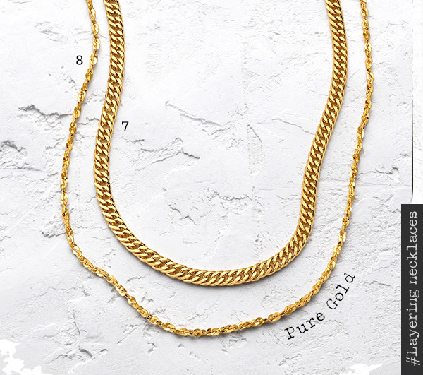Pure Gold #Layering necklaces