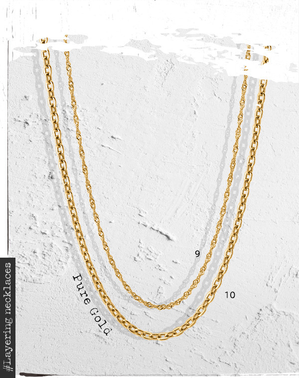 Pure Gold #Layering necklaces
