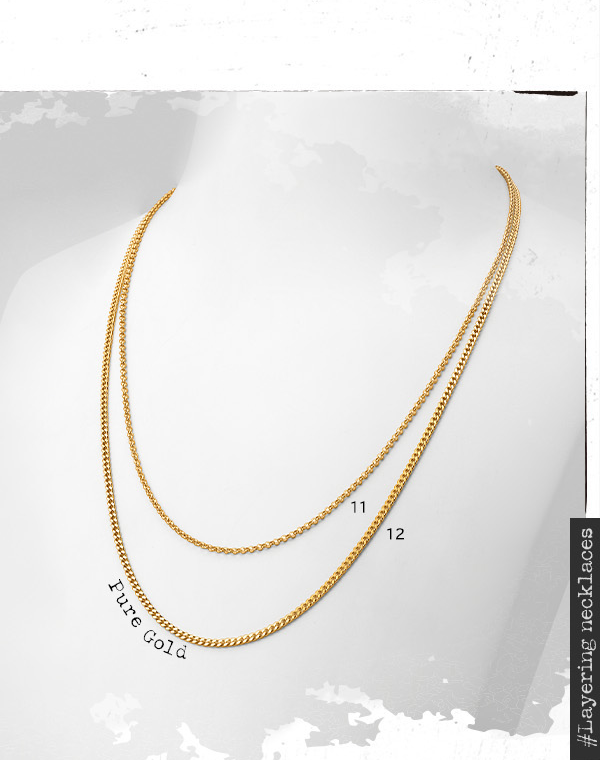 Pure Gold #Layering necklaces